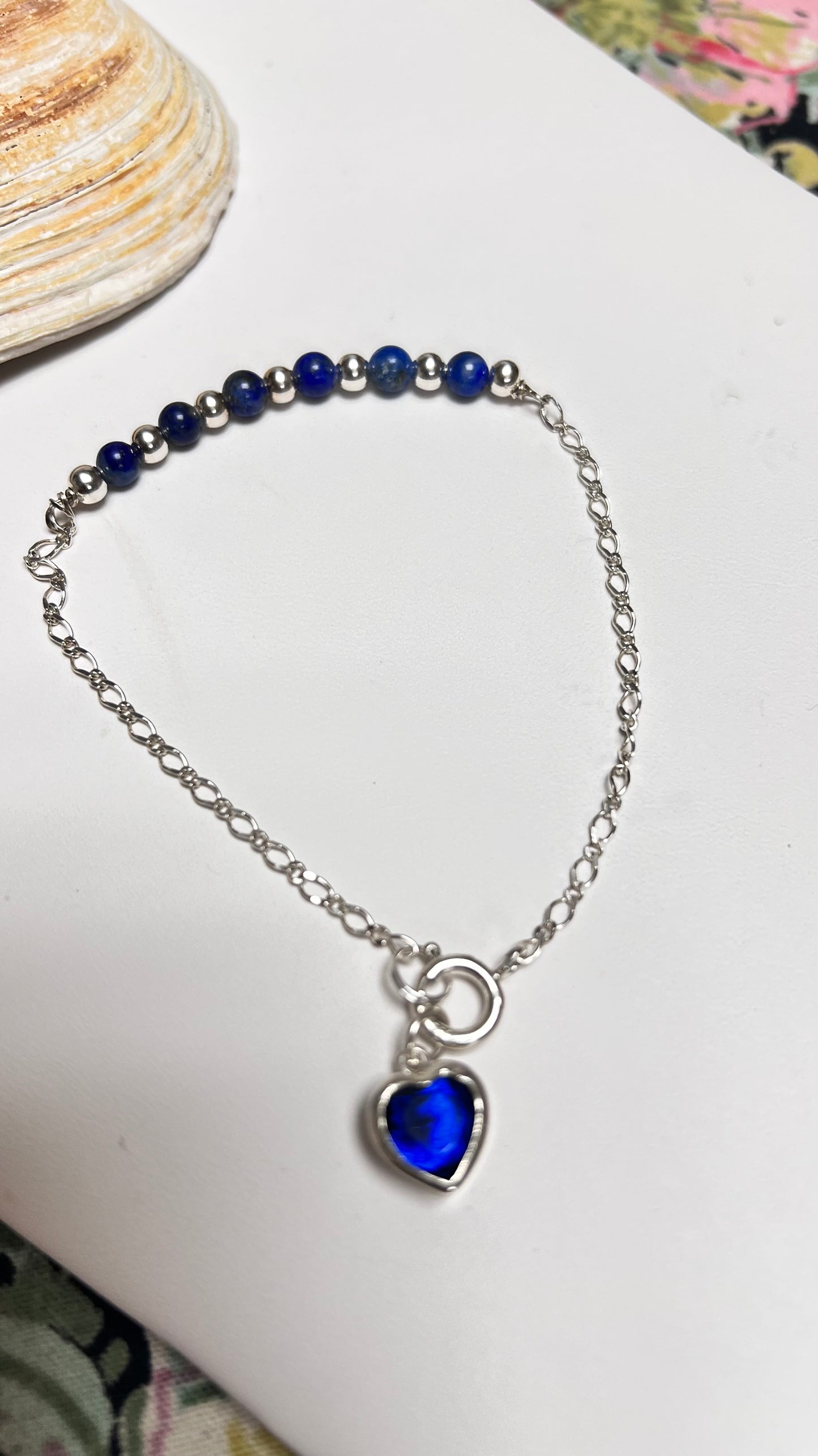 Bracelet. Stone Natural. Heart.